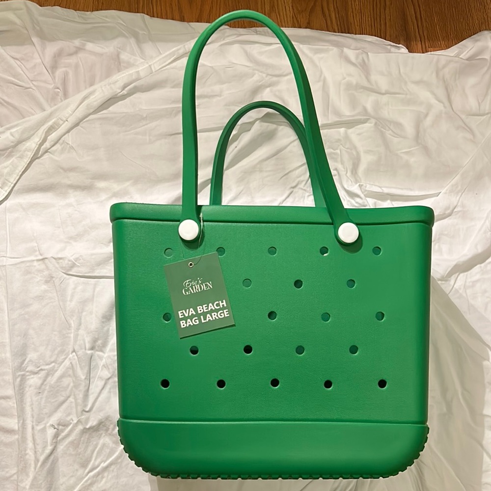 Erin Garden Green Eva Beach Bag Large